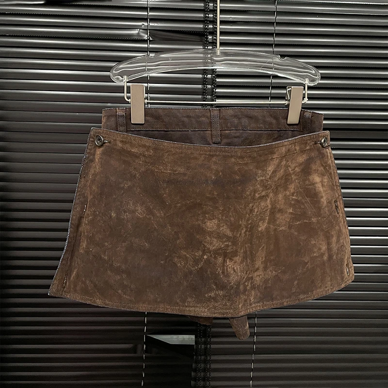 Brown Short Vintage Skirt - Image 2