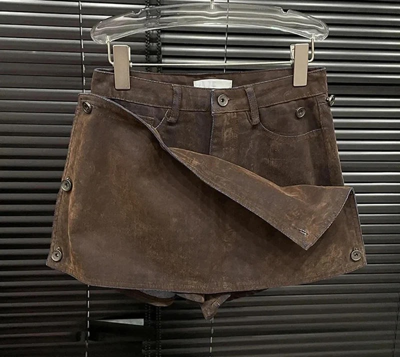 Brown Short Vintage Skirt