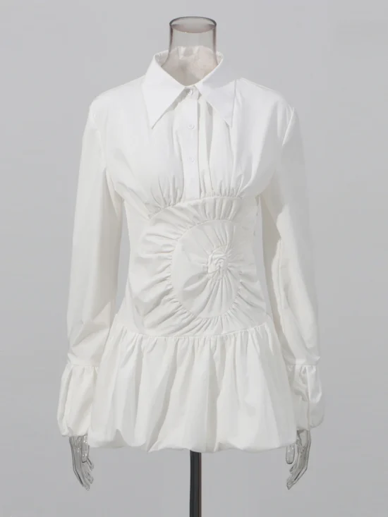 Bare Essential Spliced Folds Fan Mini Dress - Image 6