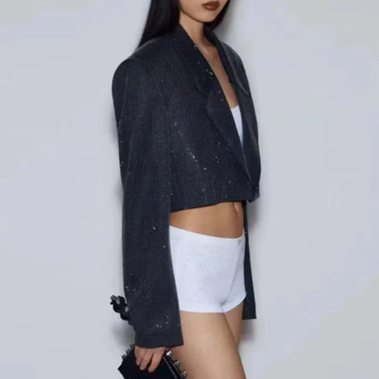Solid Loose Temperament Blazer - Image 4