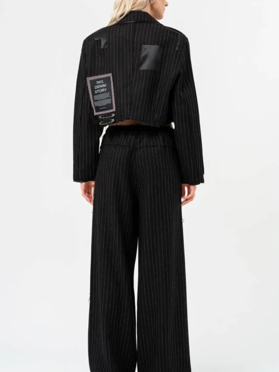 Striped Spliced Pin Two Piece Set - Image 6