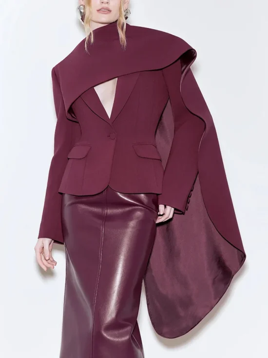 Power Piece Blazer- Scarf Collar