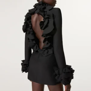 Backless and Flawless, Ruffles Mini dress