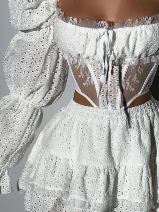 Lina A-line Skirt Two Piece Set - Image 5