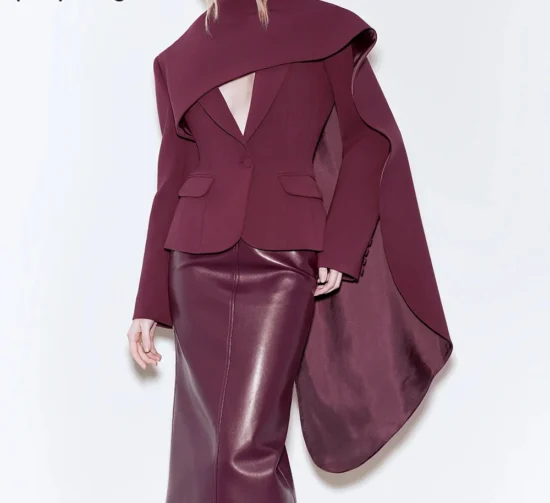 Power Piece Blazer- Scarf Collar - Image 2