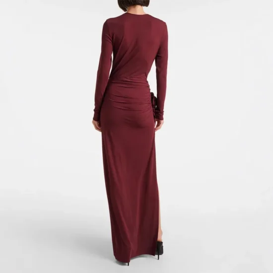 Spliced 3D Flowers Dress - Image 3