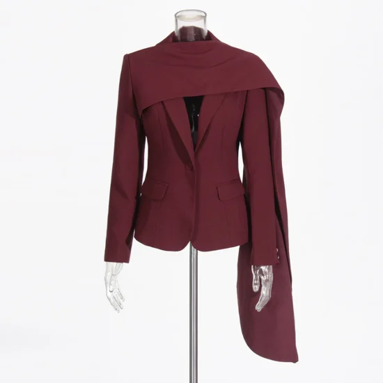 Power Piece Blazer- Scarf Collar - Image 5
