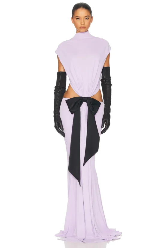 B-E Elegance, Elevated Sleeveless O-Neck Hollow Out Waist Bodycon Gown Dress
