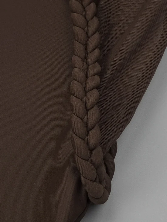 Sexy Turtleneck See Through Mesh Long Dress - Image 8