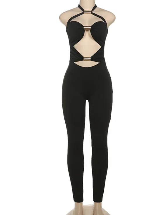 Sultry Black Sexy Jumpsuit - Image 5
